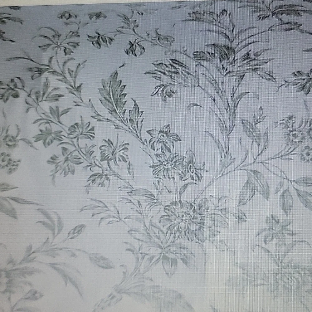 Laura Ashley Home Natalie sage green white floral twin duvet cover 5 pc set  New